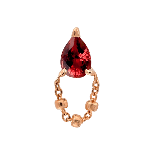 1000 Red Sapphire 4967 RG frontyellow rose gold Pupil Hall cartilage conch earlobe nostril lip press fit threadless medusa conch earring fashion style IRIS PIERCING STUDIOS