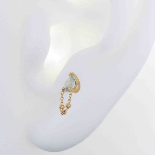 1000 skybluetopazear pupilhall earring bodyjewelry yellowgold skybluetopaz nosepiercing