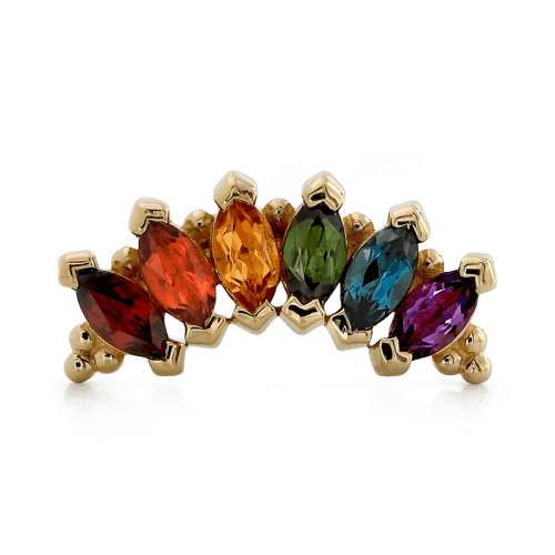 6 marquise panaraya threaded end front yellow gold rainbow 6352 sidegarnet madeira citrine green tourmaline london blue topaz amethyst threaded earring carilage conch lgbt pride bvl