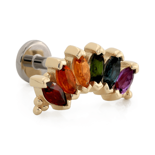 6 marquise panaraya threaded end side gold rainbow 6352 sidegarnet madeira citrine green tourmaline green tourmaline london blue topaz amethyst threaded earring carilage conch lgbt p