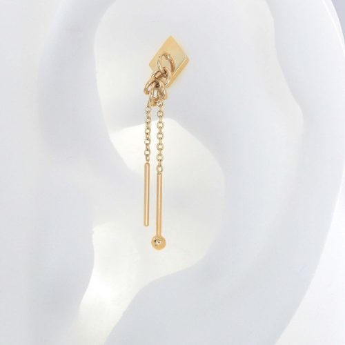 AlsoMineEnd 6067earyellowgold pupilhall earring bodyjewelry cartilage irispiercingstudio