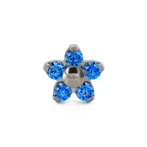 Artic Blue 538 frontneometal titanium cz iris piercing studio cartilage nostril earlobe earring lip tragus rook conch jewelry