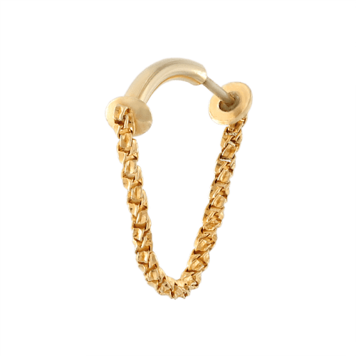 Just A Peek Chain Ring 18g yellow gold 3610 3612 3654 3661 side 20mm 21mm 22mm 23mm 24mm 25mm 27mm chain dangle septum earring cartilage body jewelry Pupil Hall fashion art style