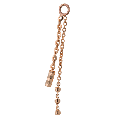 Mixed Bag Charm 2755 rose goldPupil Hall body jewelry charm chain dangle cartilage earlobe earring helix art style fashion IRIS Piercing Studios