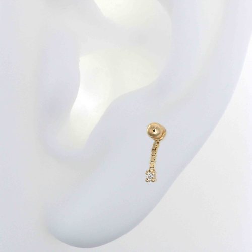 bam bam charm dia 3855 ear yellow gold pupil hall dangle chain slip jewelry diamond earlobe cartilage helix tragus irispiercingstudio