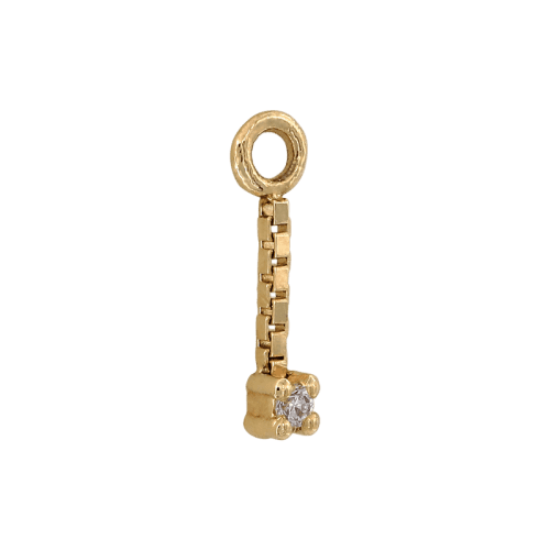 bam bam charm dia 3855 side yellow gold pupil hall dangle chain slip jewelry diamond earlobe cartilage helix tragus irispiercingstudio