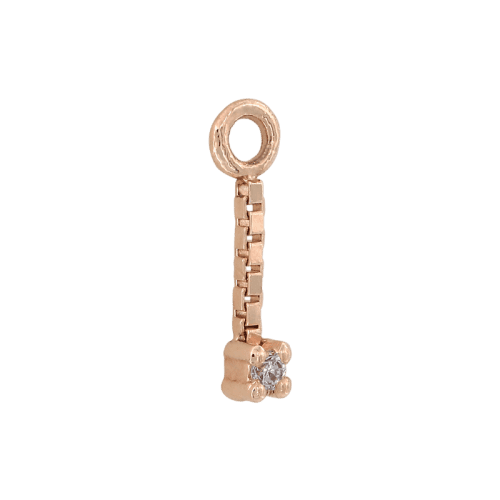 bam bam charm dia 4367 side rose gold pupil hall dangle chain slip jewelry diamond earlobe cartilage helix tragus irispiercingstudio