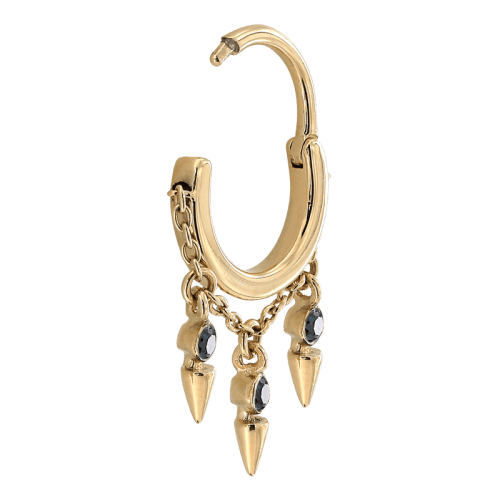 cansu clicker side open yellow gold blue diamond 16g hoop hinge clicker earring huggie septum cartilage shiva jewelry irispiercingstudios 7515