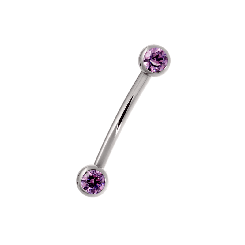 curved barbell gemmed neometal FP