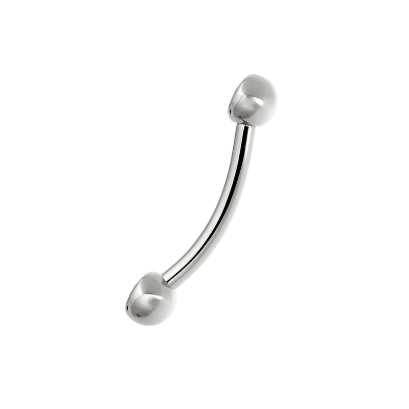 curved barbell gemmed neometal Gemside