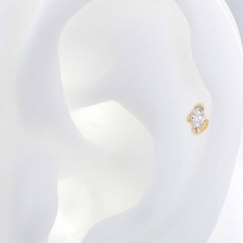 cz marquise v prong 6184 earBVLA jewelry cartilage rook earring lip tragus nostril piercing yellow gold irispiercingstudio