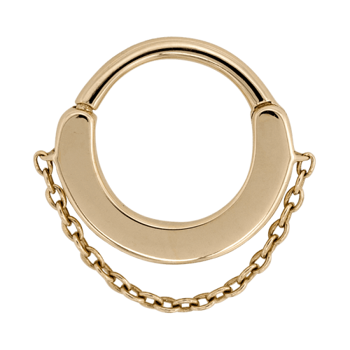 destan with chain backyellow gold white diamond 16g hoop hinge clicker earring huggie septum cartilage shiva jewelry irispiercingstudios chain 7568