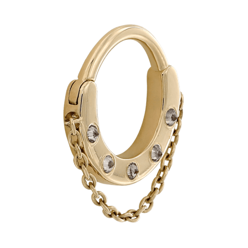 destan with chain sideyellow gold white diamond 16g hoop hinge clicker earring huggie septum cartilage shiva jewelry irispiercingstudios chain 7568