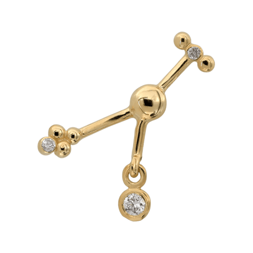 odds and ends 3835 front pupil hall jewelry piercing flat earring carilage conch nostril dangle irispiercingstudios yellow gold