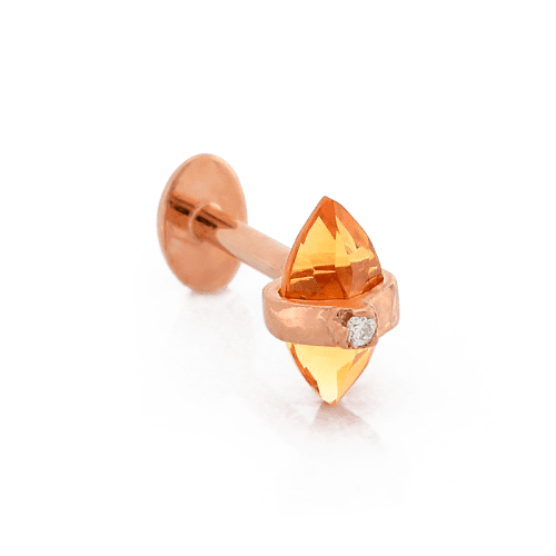 rose gold Crystalized w dia citrine 6636 sidepupil hall jewelry piercing lip earring tragus cartilage nostril conch irispiercingstudio